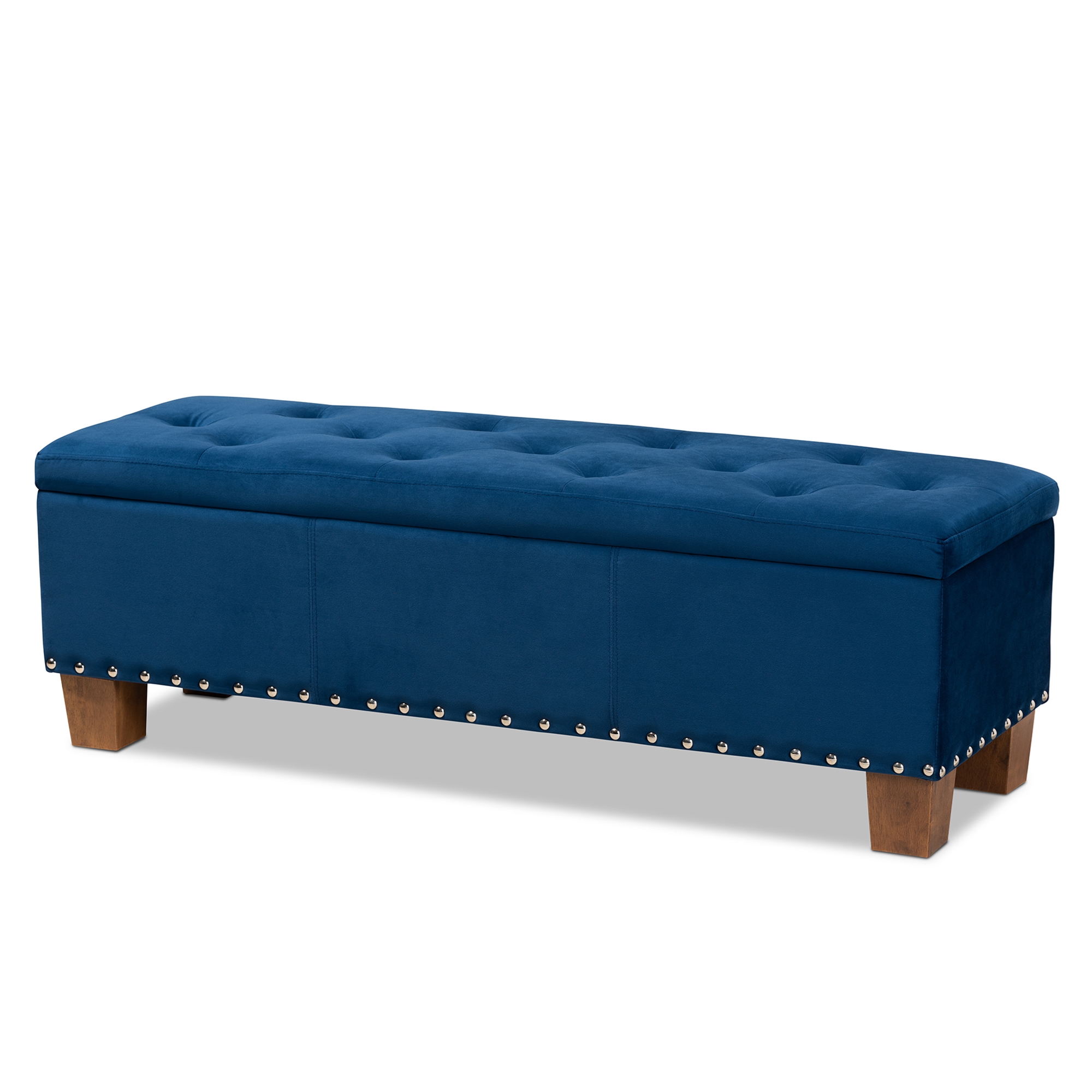 Baxton Studio Hannah Modern and Contemporary Navy Blue Velvet